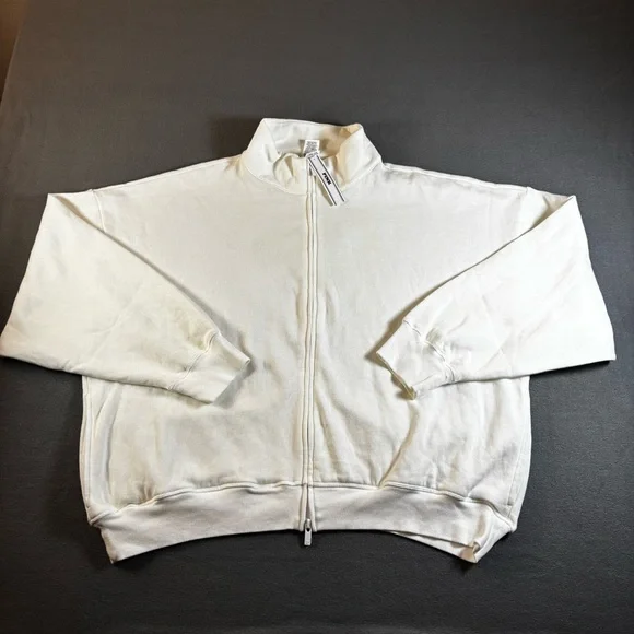 Victoria's Secret Pink Sports Club Full Zip Sweatshirt White XL - Picture 4 of 9